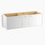 Ensemble de meuble-lavabo de salle de bain double à fixation murale 62" jute tons-30054031-30054075-38643615