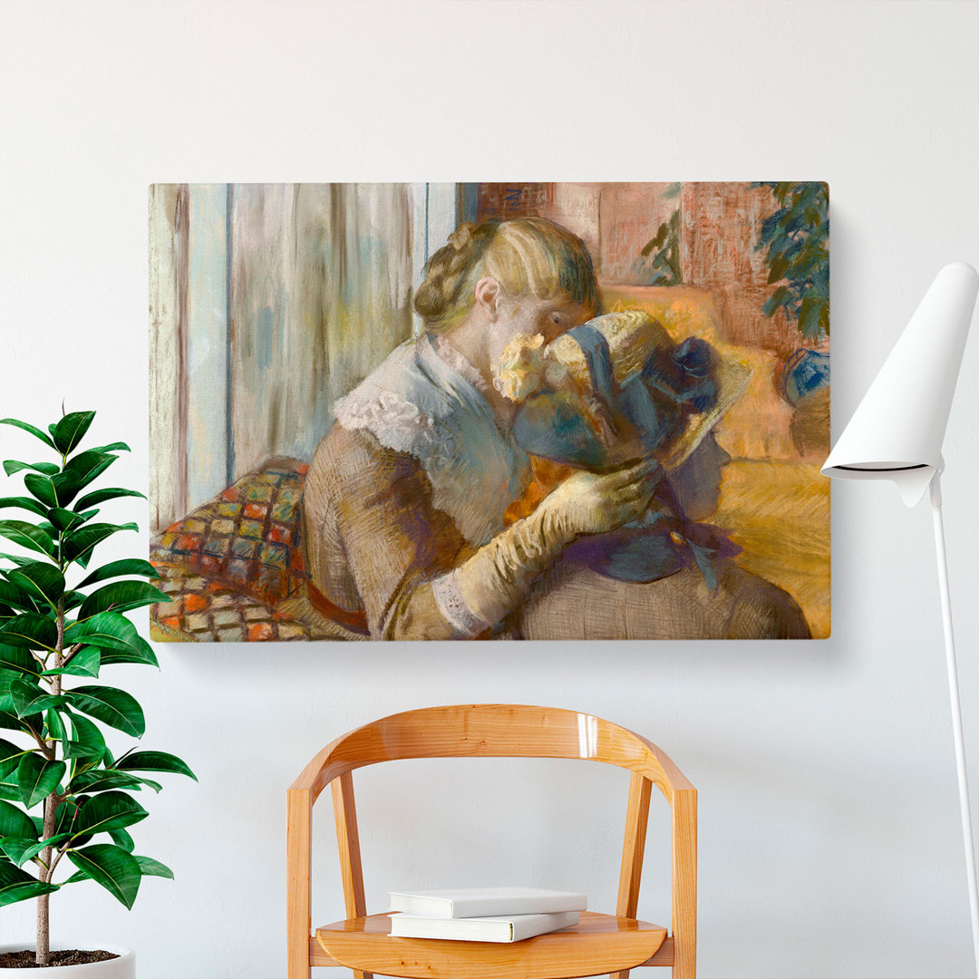 At The Milliners by Edgar Degas - Wrapped Canvas