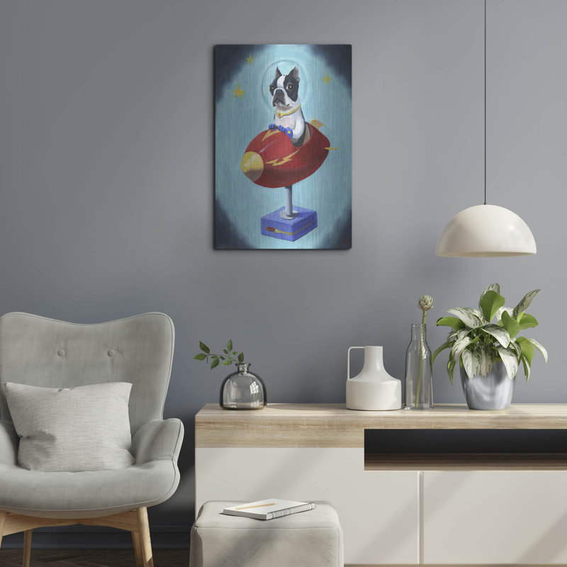 Trinx «Boston Rocket» par Brian Rubenacker, art mural en métal, H 24 po x l 16 po