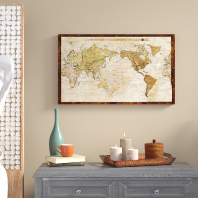 Map of World by Elizabeth Medley - Wrapped Canvas Graphic Art Print
