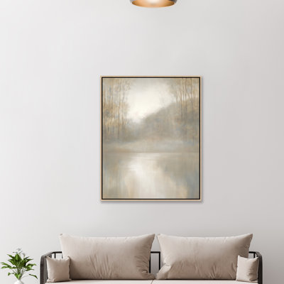 «Pearly Forest» par D'Alessandro Léon - peinture à cadre flottant sur toile