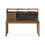 Bureau d'écriture rectangulaire à 2 tiroirs en bois massif brun noisette-118343157