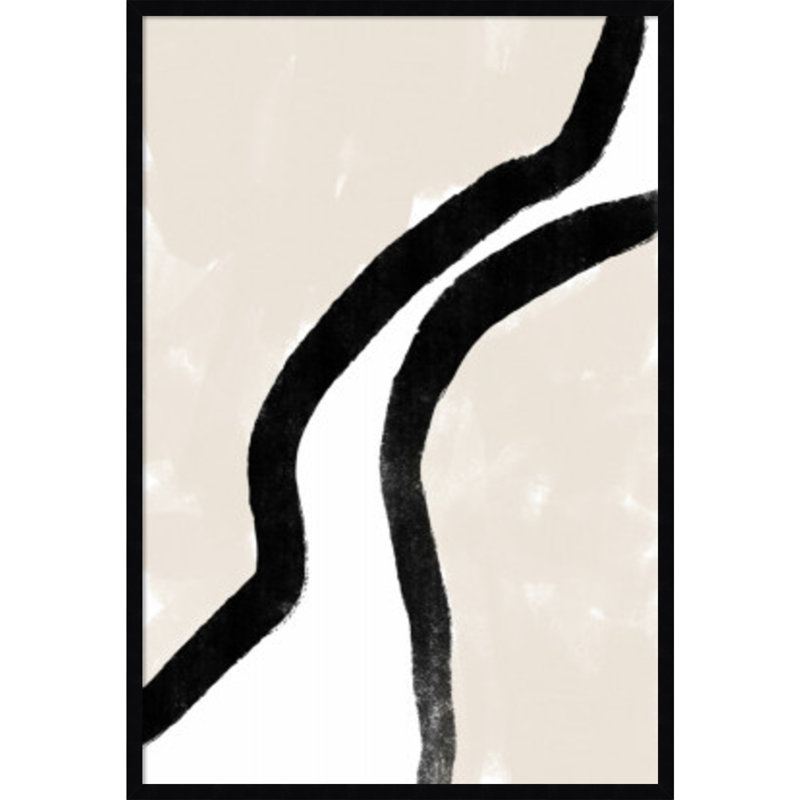 Abstract Borders by Anastasia Sawall - Picture Frame Graphic Art, Black Framed, 41" H x 28" W x 1" D
