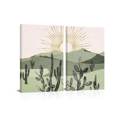 2 Piece Wrapped Canvas Wall Art