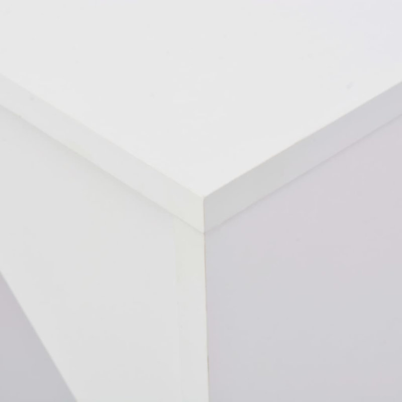 Bar Table Kitchen Dining Pub Table Bistro Table with Moveable Shelf, White/Gray, White