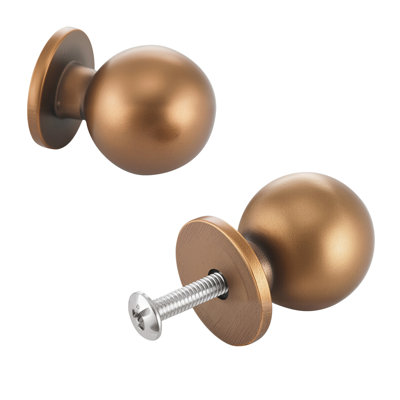 Cabinet Knobs, 12 Pack, 0.98 Inch Zinc Alloy Drawer Pulls Door Handles, Round Kitchen Dresser Solid Knobs Cupboard Hardware with Screws for Bathroom Closet Cabinets Drawers, Antique Brass Color