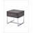 Gray Oak And Chrome Finish End Table