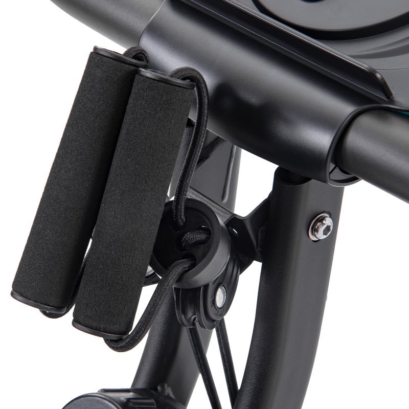 Vélo d'exercice pliant, vélo d'appoint vertical et allongé avec résistance réglable à 16 niveaux, accoudoirs et dossier