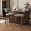 Ensemble de 2 tabourets de bar rotatifs à 360 ° avec coussins en cuir et structure en fer - Tabourets pivotants réglables pour la cuisine, le bureau ou le restaurant-1783892781