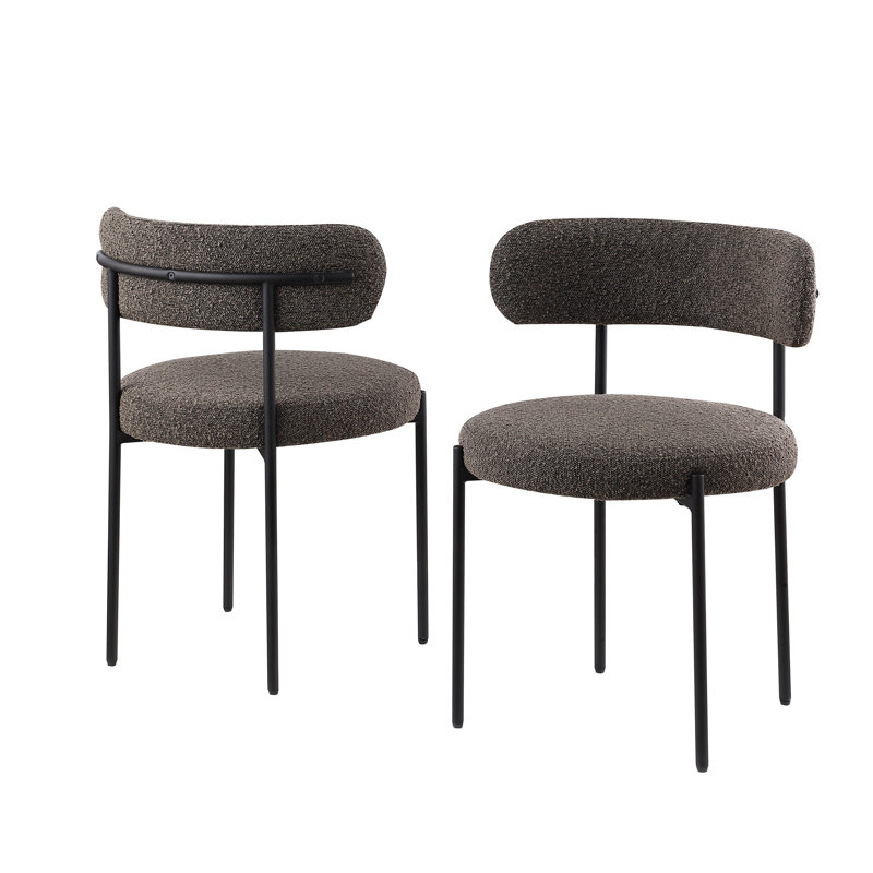 Chaise d'appoint Boucle Fusion, Gris foncé