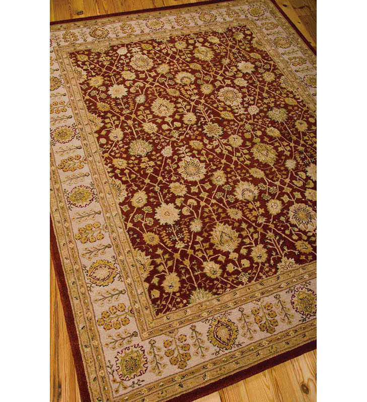 Tapis beige / brun en laine touffeté à la main Garrity 3000, Rectangle 8 pi 6 po x 11 pi 6 po
