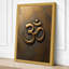 Golden Om Minimalist 1 Piece Wrapped Canvas Wall Art-463779213-463779223