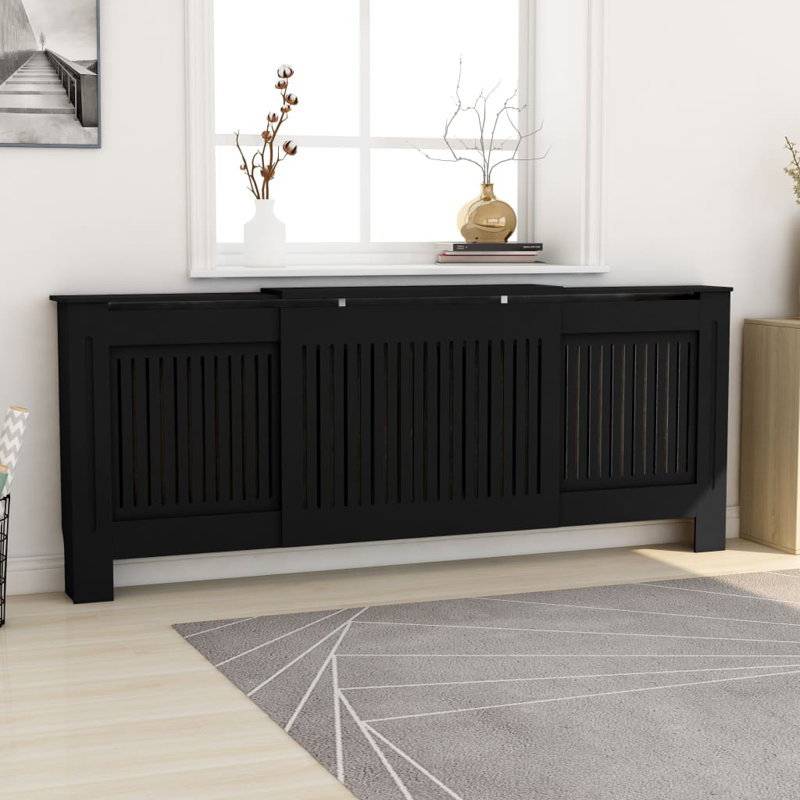 Armoire avec couvercle de radiateur vidaXL, Noir, 80,7 po x 8,1 po x 32,1 po, 1