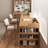 Brown Rectangular Solid Wood+Glass desk-2026820091