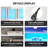 90" 2-Tier High Gloss TV Stand With Electric Fireplace Included, LED Light Strip-1846957112