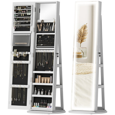Freestanding MDF, Glass Jewelry Armoire