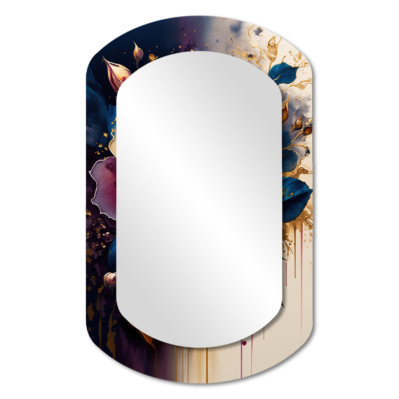 Night Night Shade Rose Design - miroir asymétrique rose, 31 po x 19 po