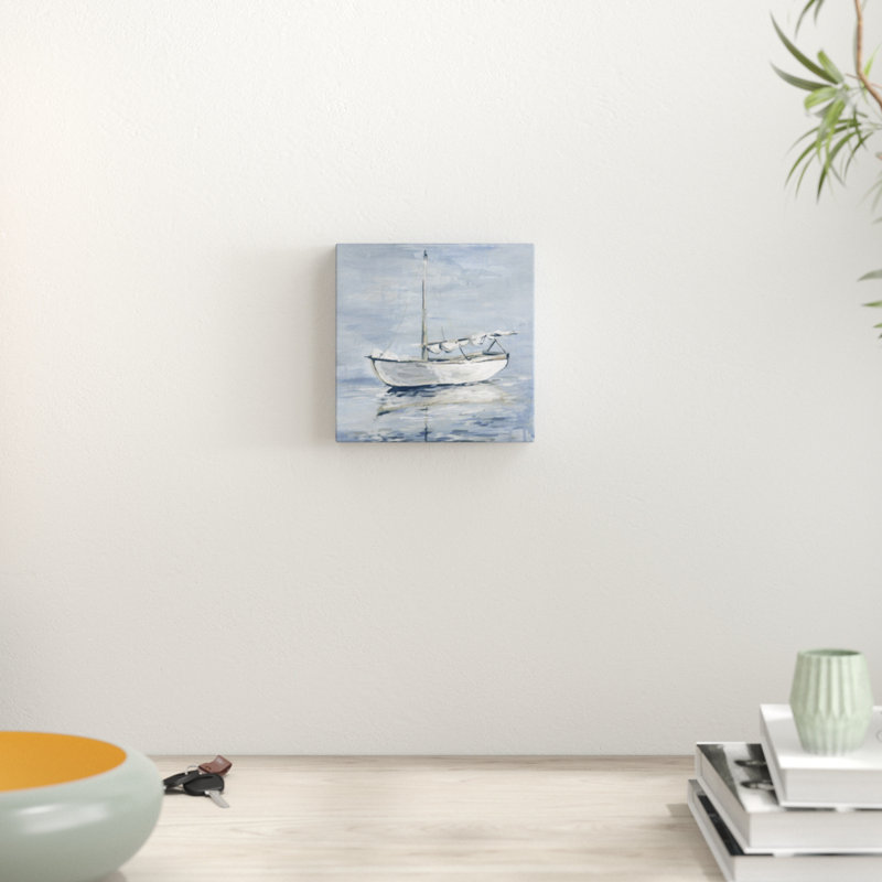 Sailing Blue by Parvez Taj - Wrapped Canvas Painting, 20cm H x 20cm W