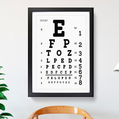 Eye Test Chart - Framed Print