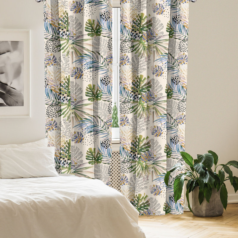 Sobhie Room Darkening Curtain Pair, 28" W x 84" L
