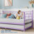 Twin daybed with Trundle, Metal Twin Daybed and Trundle Set, Day Bed Sofa Bed Frame with Steel Slat Support, Multifunctional Daybed Frame for Bedroom-982013470