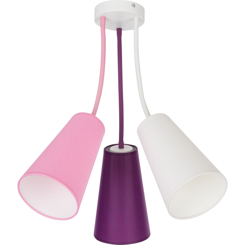 Aventina 3 - Light Cluster Pendant, Pink/White/Purple