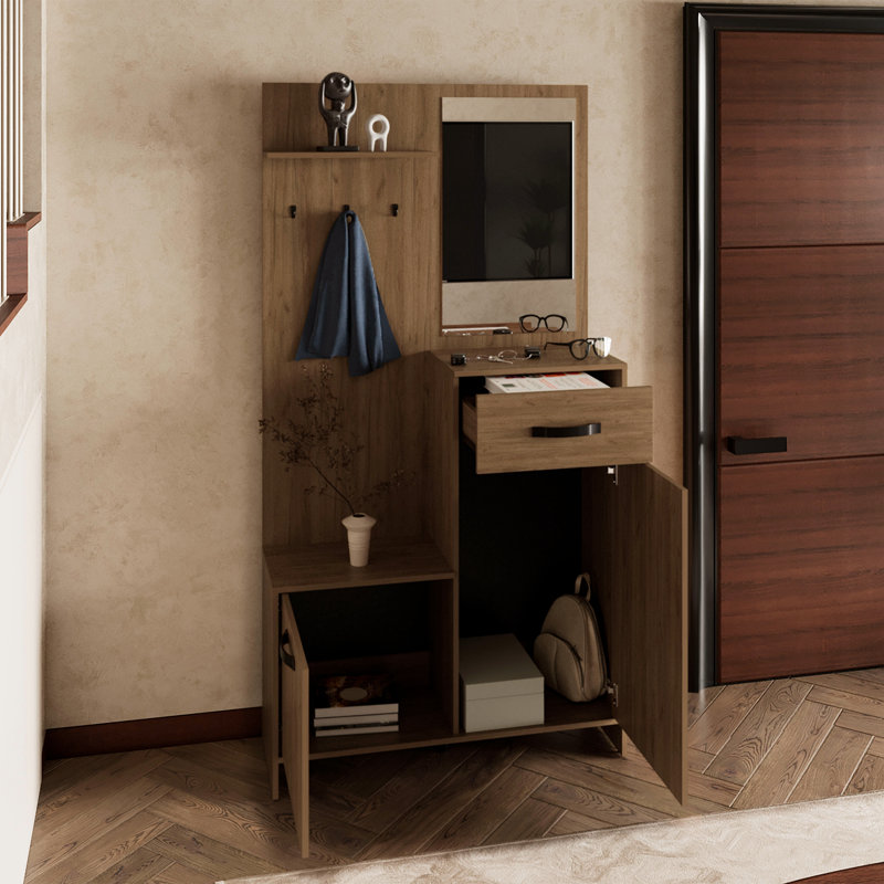 Hall d'arbre en miroir 75 po avec cintres Parker