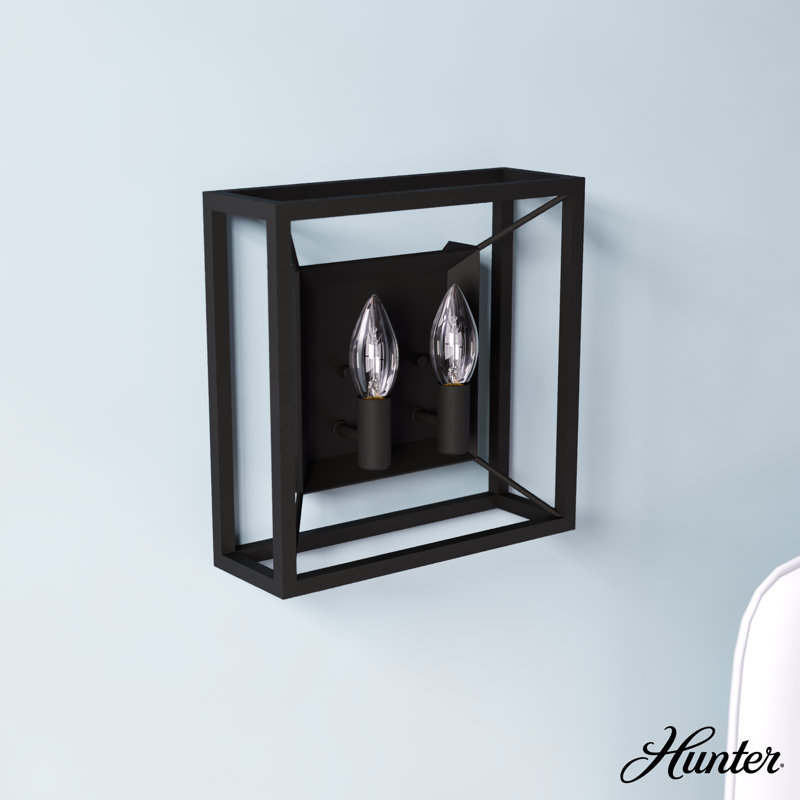 Hunter Doherty 2 Light Sconce Wall Light Fixture, Natural Iron
