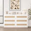 Commode de chambre de bébé en rotin pour chambre à coucher, commode moderne en bois à 6 tiroirs, table d'appoint en bois large-1293517751