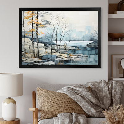 «River Silent Meditation with Rocks» - reproduction