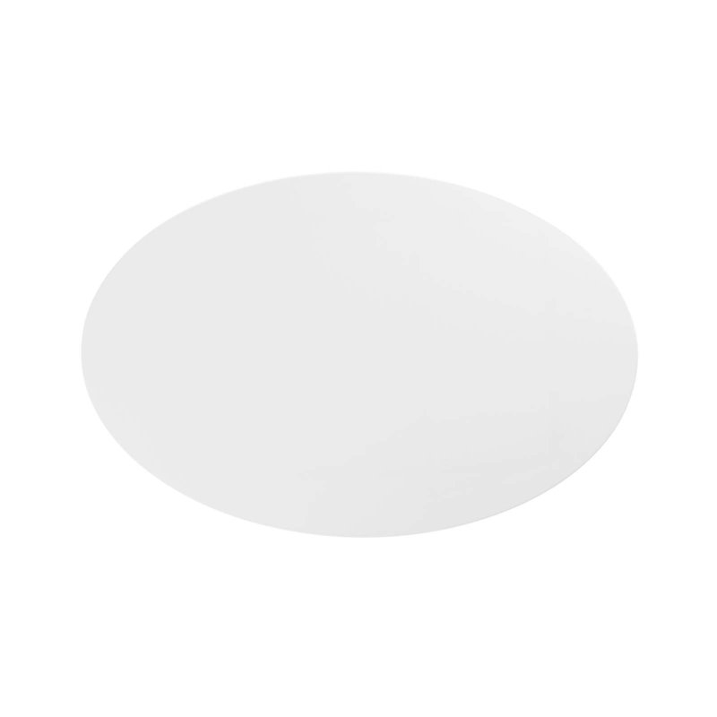 Silver Orchid Fein Oval-Shaped Coffee Table, White, 15.5" H x 27.5" L x 42" W, Black