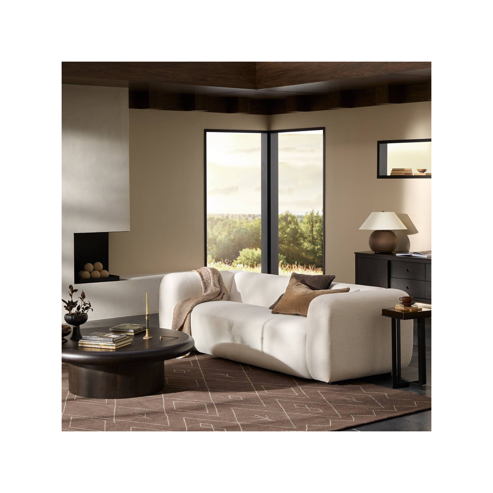 Lainey 96'' Upholstered Sofa, Crypton Nomad Snow