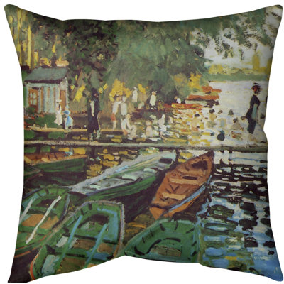Coussin pour salle de bain à la grenouillere claude monet