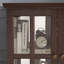 Armoire antique en verre cerise avec tablettes réglables, design élégant pour la maison et la salle à manger, lumières DEL rétro