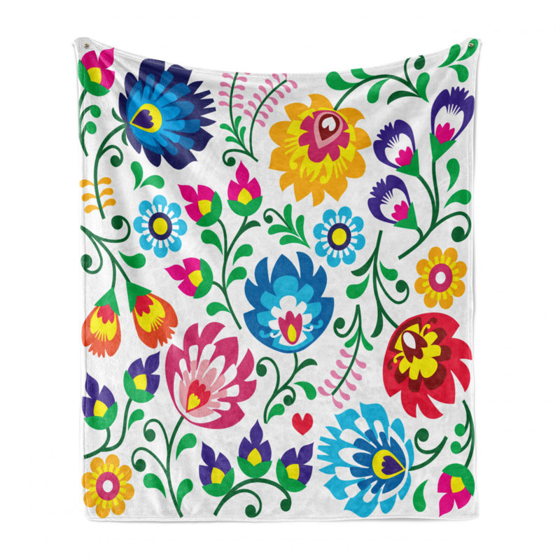 Hand Woven Throw Blanket, 70" W x 90" L