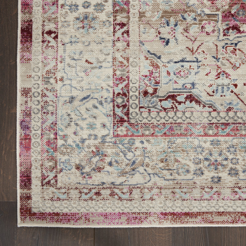 Oldham Oriental Area Rug, Rectangle 0.61 x 1.15cm