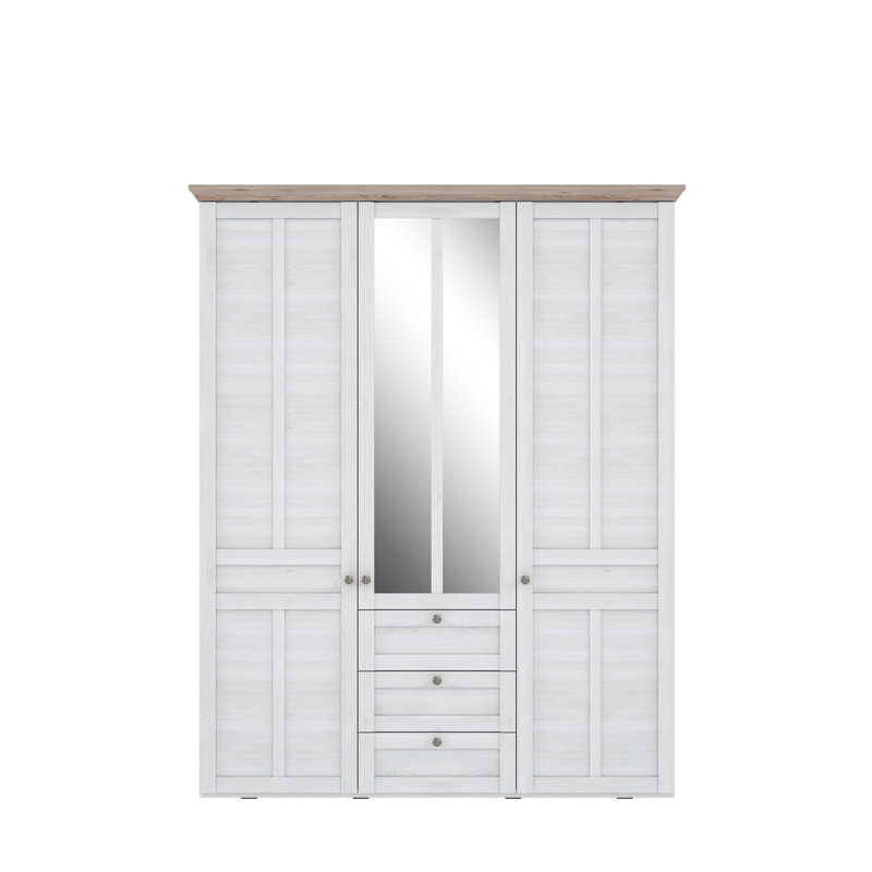 Tooele 3 Door Manufactured Wood Wardrobe