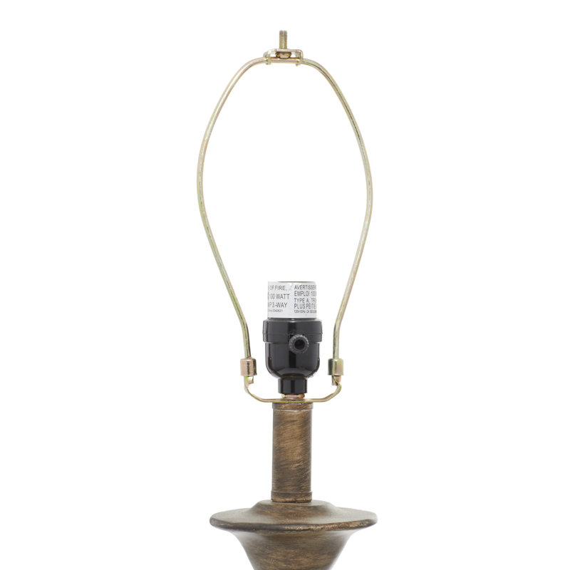 Layla Stone Table Lamp, Espresso