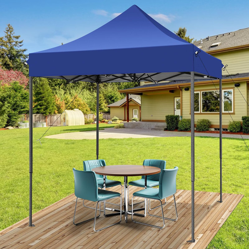 3 x 3m Steel Canopy, Dark Blue