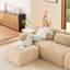 Canapé modulaire kaki 2 avec tissu doux, structure antidérapante, éponge haute densité 32d, conception ergonomique, coussins décoratifs et aucun assemblage requis en kaki, matériau moelleux, dessous, nécessaire