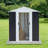 5X3 Feet Dark Grey Outdoor Storage Shed With Aluminum Alloy Frame With Base-121499187-121499186