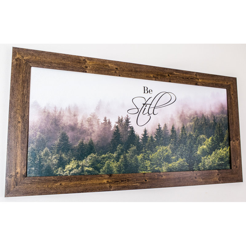 «Be Still», reproduction de cadre photo sur papier, Encadrement brun