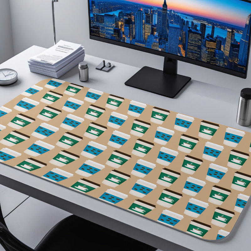 Polyester Desk Pad, 14.4x12.1