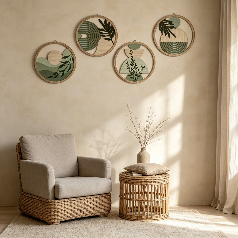Wall Decor on Fibreboard
