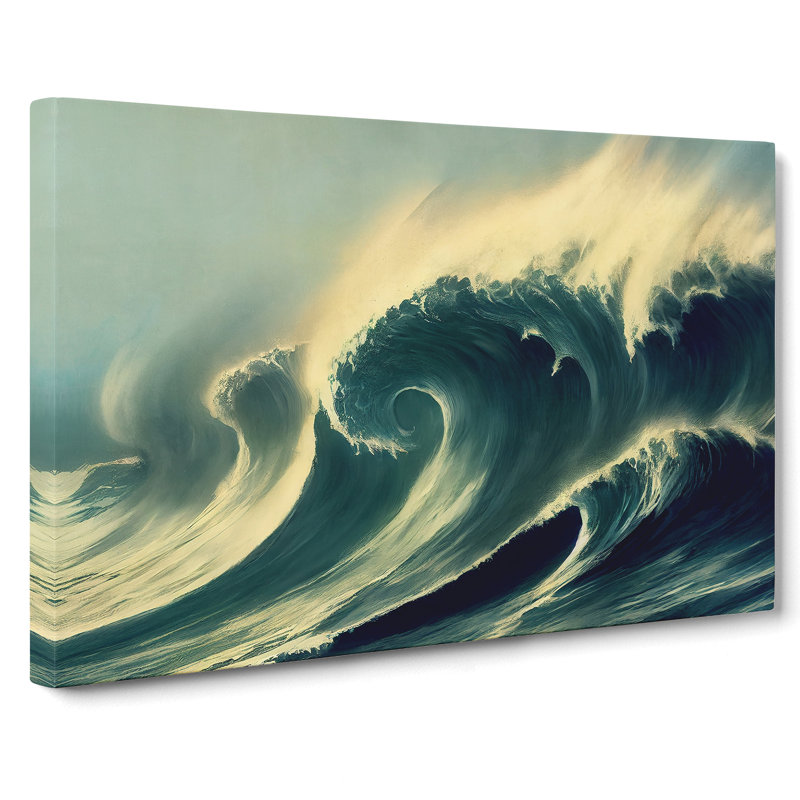 Dramatic Ocean Wave - Wrapped Canvas, 50cm H x 76cm W x 3cm D