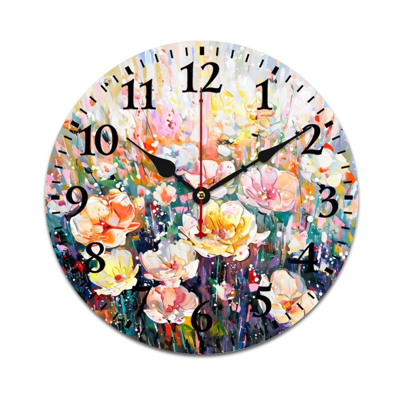 Horloge murale multicolore 12 x 12 po