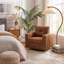 Chaise d'appoint moderne et confortable avec canapé rembourré pour le salon, la chambre et le bureau