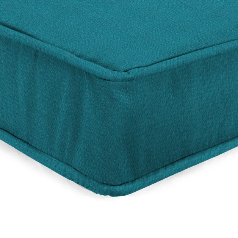 Sunbrella 23" x 22" Outdoor Deep Seat Cushion Set with Ties and Welt, Spectrum Peacock