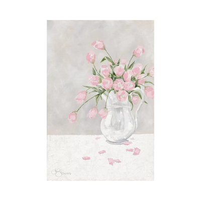 Pink Tulips by Hollihocks Art - Wrapped Canvas Print