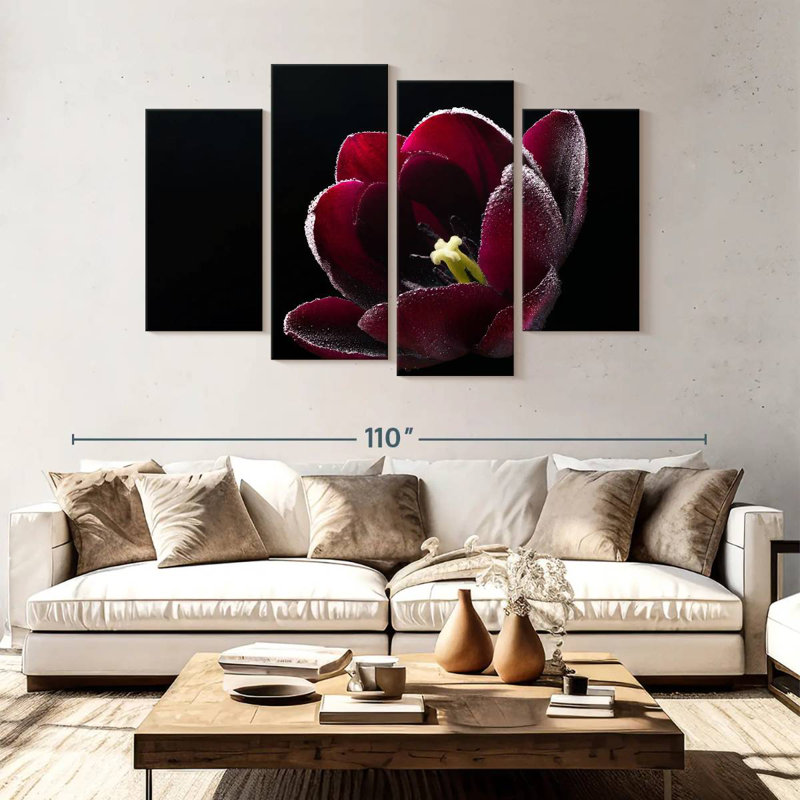 Harnek tulipe mauve noir Triumph, H 54 po x l 84 po